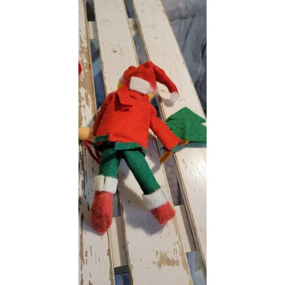 Handmade‎ skating elf kid boy girl doll ornament xm